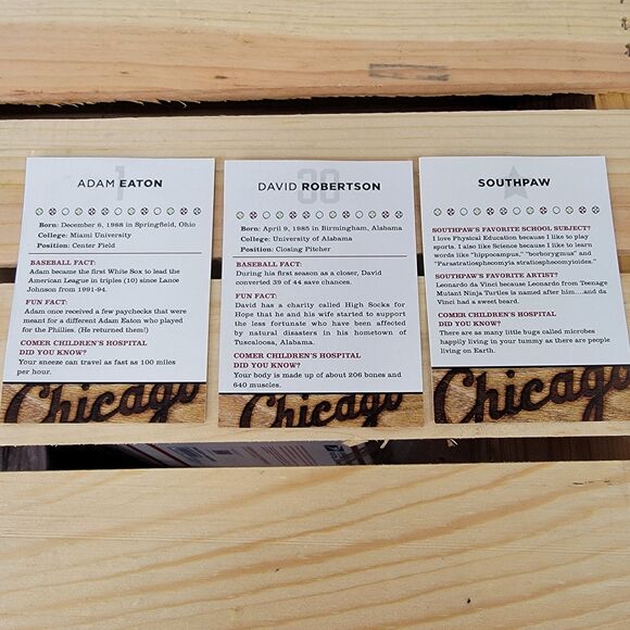 Set of 6 Chicago White Sox Baseball Cards Comer Children's Hospital Sponsor MINT - Picture 4 of 4